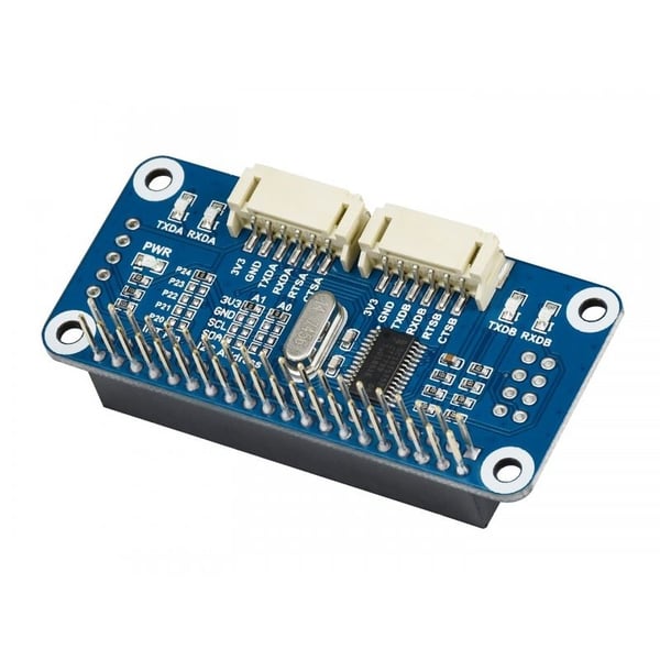 Waveshare Seriële Uitbreiding HAT - 2 UART Kanalen en 8 GPIOs - voor Raspberry Pi