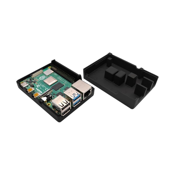Raspberry Pi 4 Behuizing - Passieve Koeling - Aluminium - Zwart
