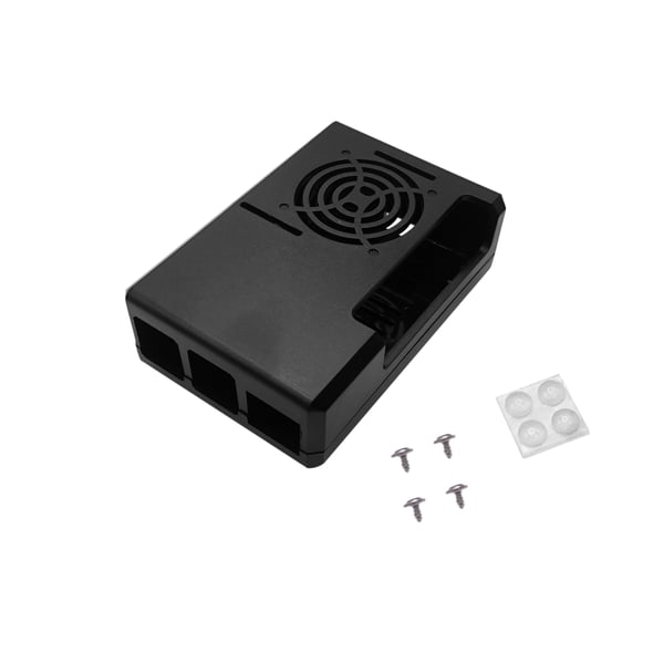 Raspberry Pi 4 Behuizing met Optie voor Ventilator - Zwart
