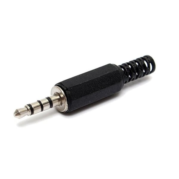 Audio Jack - 3.5mm Male TRRS - Plastic - 15mm