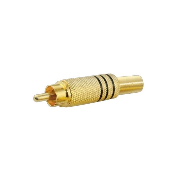 RCA-Cinch Connector Male - Black - Metal