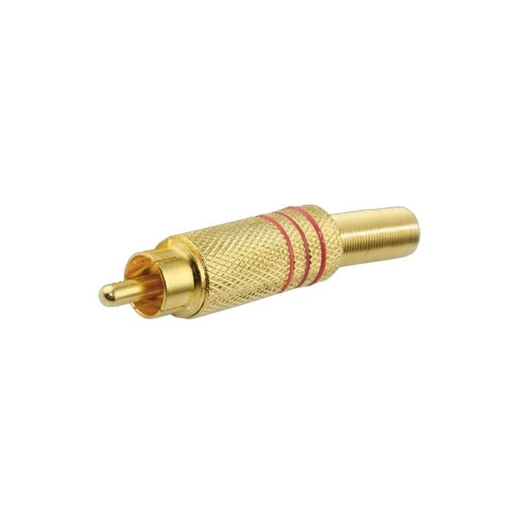 RCA-Cinch Connector Male - Red - Metal