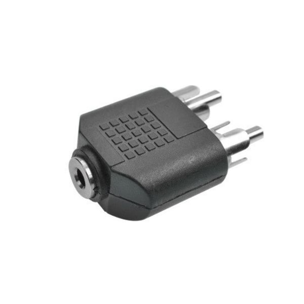 2x RCA-Cinch Male to Audio Jack 3.5mm Female Adapter - Plastic