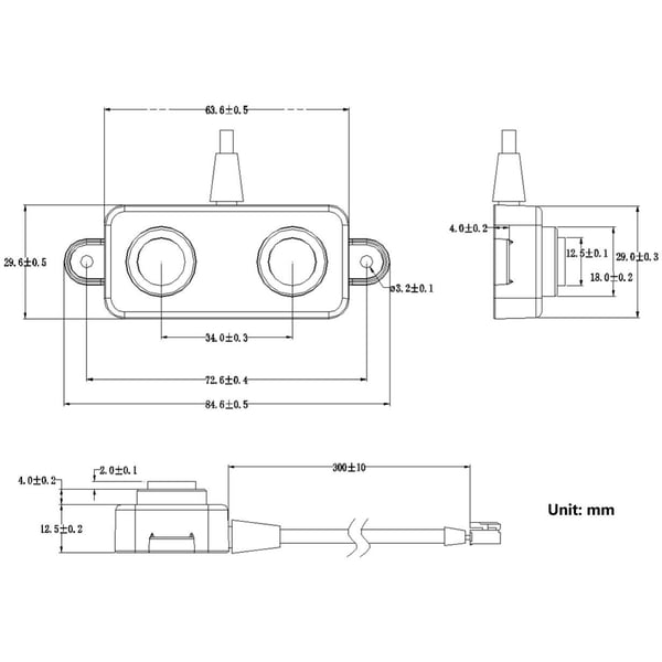DFRobot A02YYUW Waterdichte Ultrasone Sensor - UART