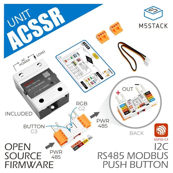 M5Stack AC SSR Unit - Solid State Relais - 1 Channel - 10A