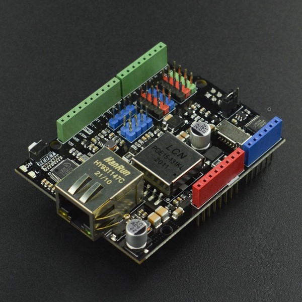 DFRobot Ethernet en PoE Shield voor Arduino - W5500 Chipset