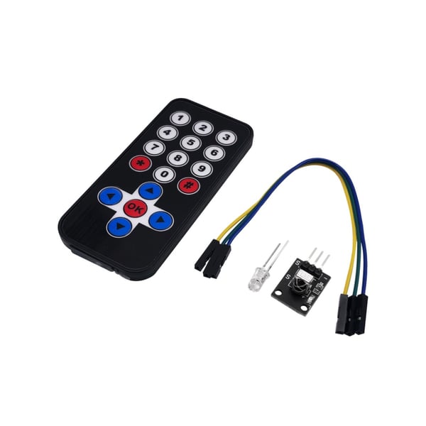IR sensor module met afstandsbediening en batterij - Met IR LED