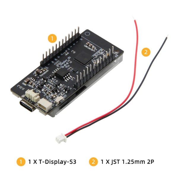LilyGO TTGO T-Display-S3 ESP32-S3 - met 1.9 inch TFT Display - Gesoldeerde Headers