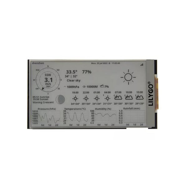 LilyGO T5-4.7 inch S3 E-paper E-ink ESP32-S3 - with JST-PH Li-Po Connector