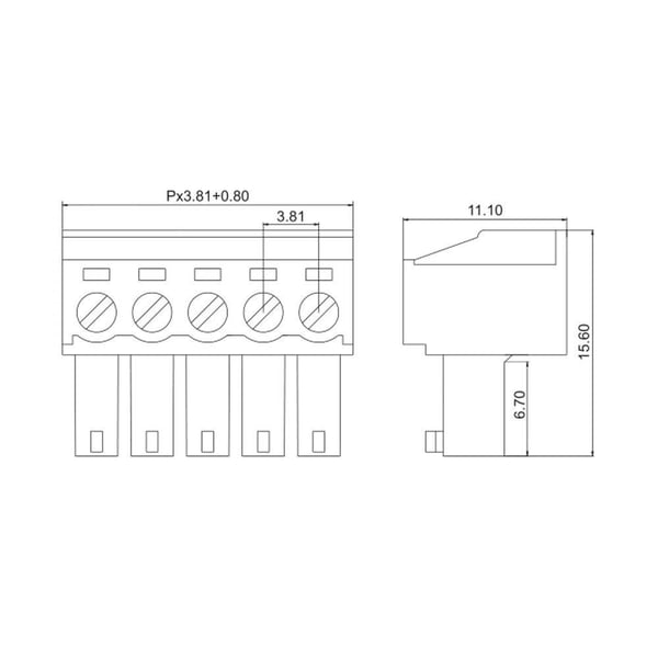 Removable Screw Terminal - 3p - 3.81mm