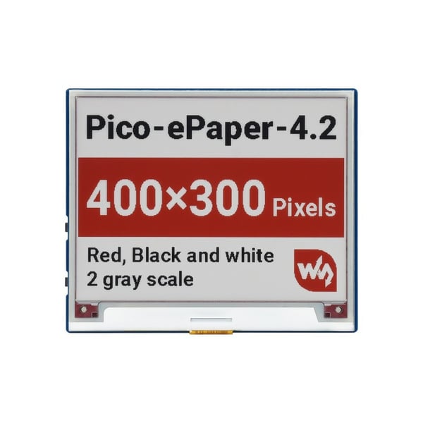 Waveshare 4.2 inch SPI E-Ink E-Paper Display (B) - 3 Kleuren - voor Raspberry Pi Pico