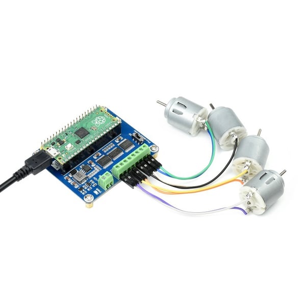 Waveshare DC Motor Driver Module voor Raspberry Pi Pico - 4 Kanalen