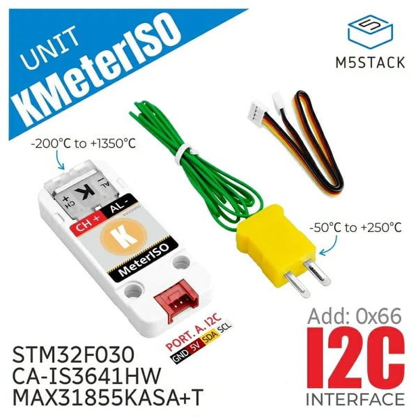 M5Stack KmeterISO Unit - Geïsoleerde Thermokoppel Temperatuursensor - MAX31855