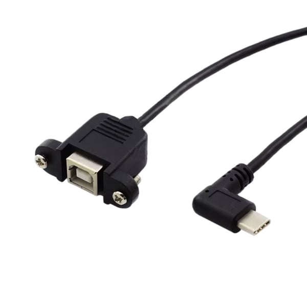 USB-C - USB-B Extention Cable with Mount and Angle 50cm