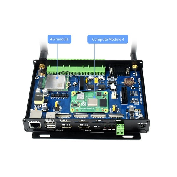 Waveshare Industriële PoE IoT Mini-Computer Kit - voor Raspberry Pi CM4