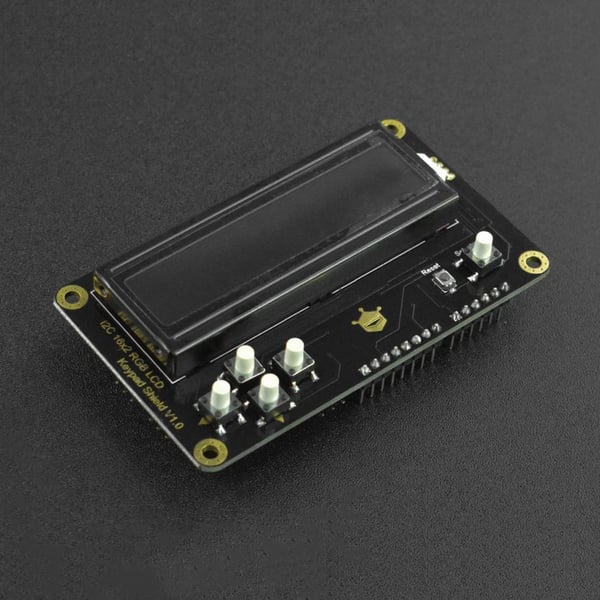 DFRobot I2C 16x2 RGB LCD Keypad Shield met RGB Karakters - voor Arduino