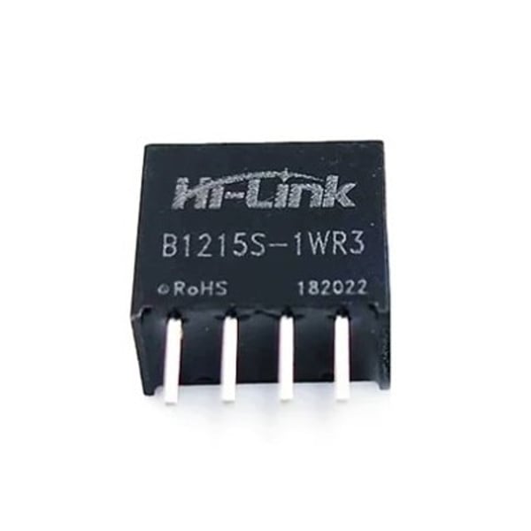 Hi-Link Geïsoleerde DC-DC Spanningsconverter - 12V naar 15V 67mA - HLK-B1215S-1WR3	