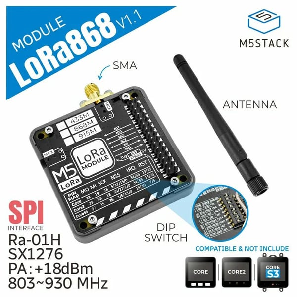 M5STACK LoRa868 Module V1.1 - for M5Core