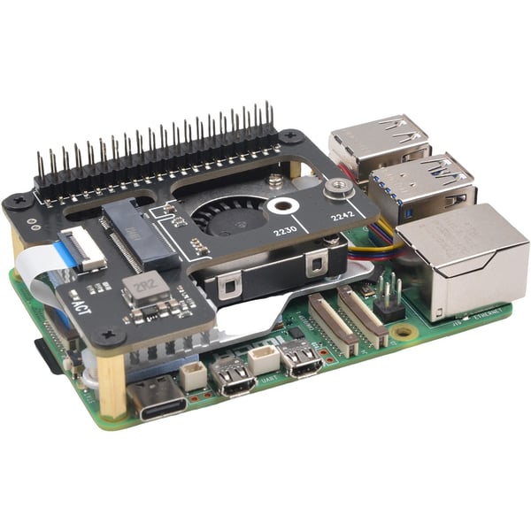 SupTronics X1000 PCIe naar M.2 HAT - voor NVMe SSD - voor Raspberry Pi 5
