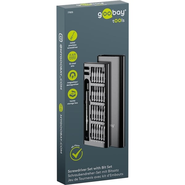 Goobay 77835 Schroevendraaier Set - 48 Precisiebits