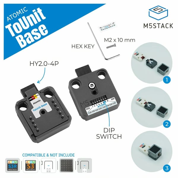 M5Stack Atomic naar Unit Base