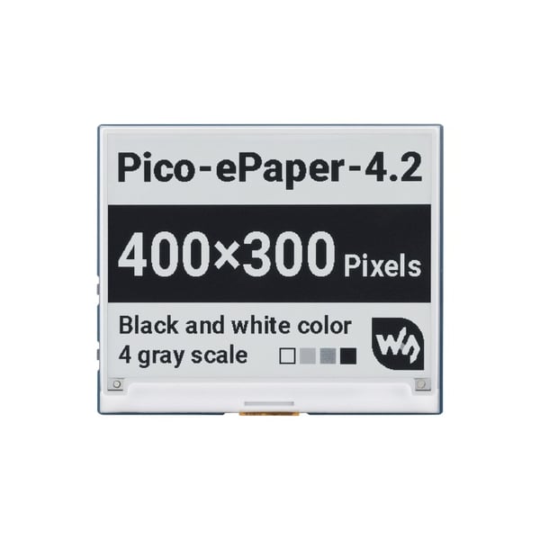 Waveshare 4.2 inch SPI E-Ink E-Paper Display - voor Raspberry Pi Pico