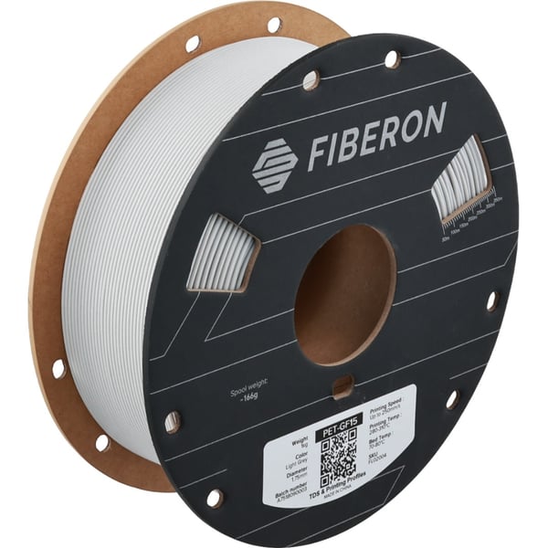 Polymaker Fiberon PET-GF15 Filament 1.75mm - 1kg - Light Grey