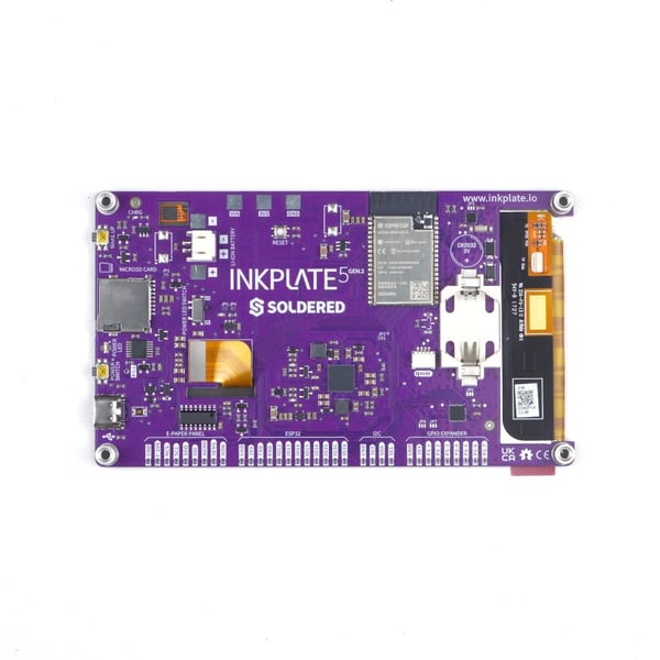 Soldered Electronics Inkplate 5Gen2 - 5.2 inch E-Ink E-Paper Display - ESP32