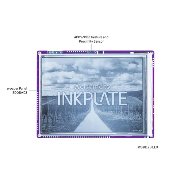 Soldered Electronics Inkplate 6MOTION - 6 inch E-Ink E-Paper Display - STM32H743