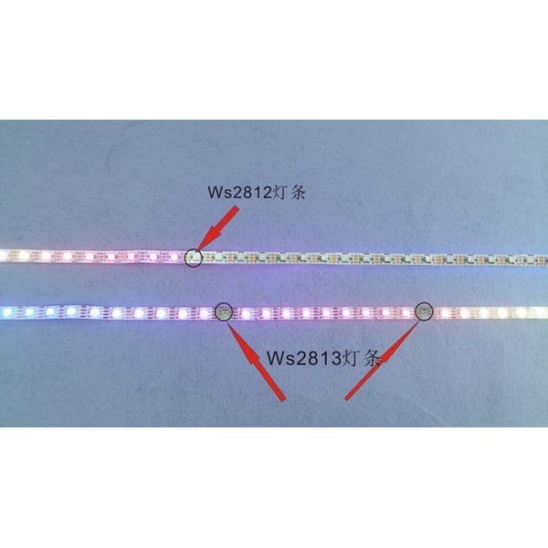 WorldSemi WS2813B Digitale 5050 RGB LED Strip - Wit - 30 LEDs 1m