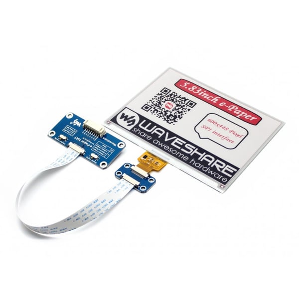 Waveshare 5.83 inch SPI E-Ink E-Paper (B) Display - 3 Kleuren