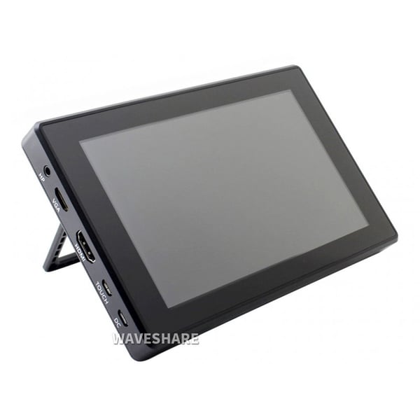 Waveshare 7 inch HDMI IPS-TFT-LCD (H) Display 1024*600 pixels met Touchscreen en Behuizing - Raspberry Pi Compatible