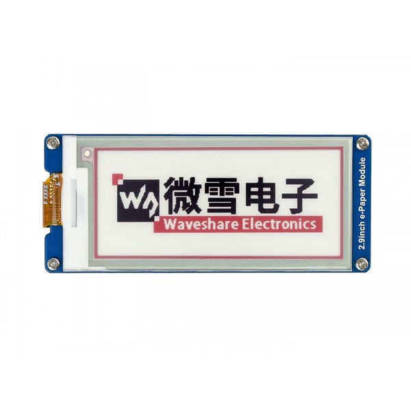 Waveshare 2.9 inch E-Ink E-Paper Display - 3 Kleuren