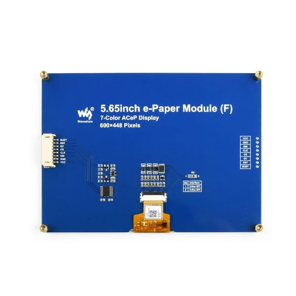 Waveshare 5.65 inch SPI E-Ink E-Paper Display (F) - ACeP 7 Kleuren