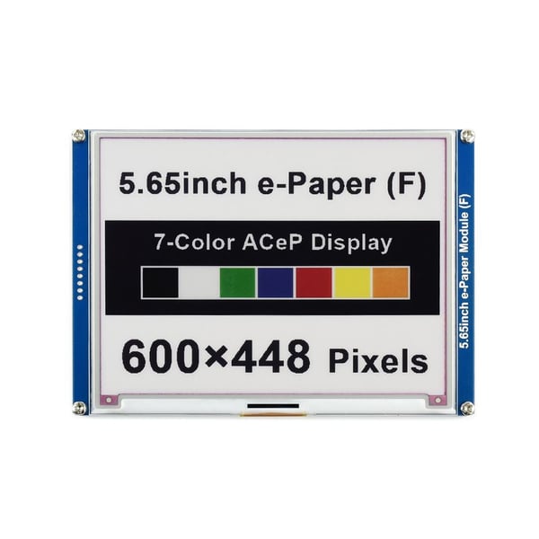 Waveshare 5.65 inch SPI E-Ink E-Paper Display (F) - ACeP 7 Kleuren