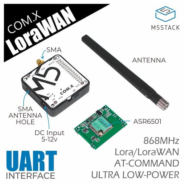 M5Stack COM LoRaWAN 868MHz Module - ASR6501 - for M5Core