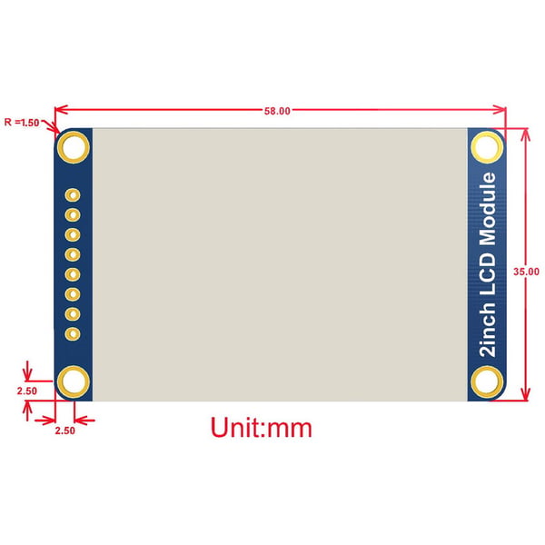 Waveshare 2 inch IPS-TFT-LCD Display - 240*320 Pixels - SPI