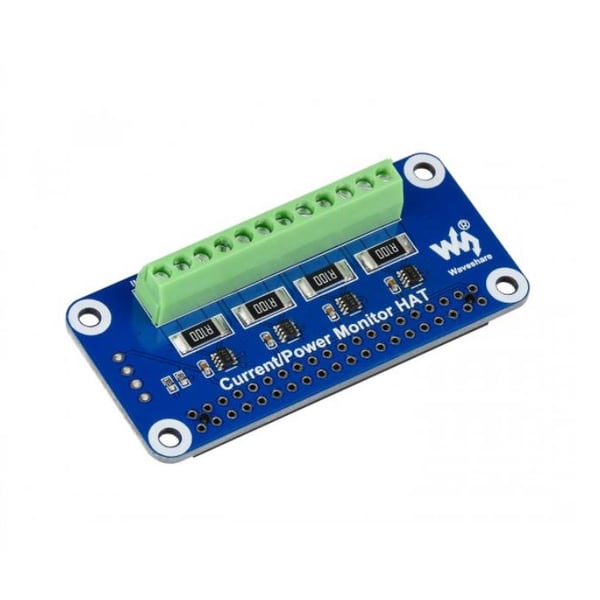 Waveshare Stroom Spanning en Vermogen Monitor HAT - 4 Kanalen - voor Raspberry Pi