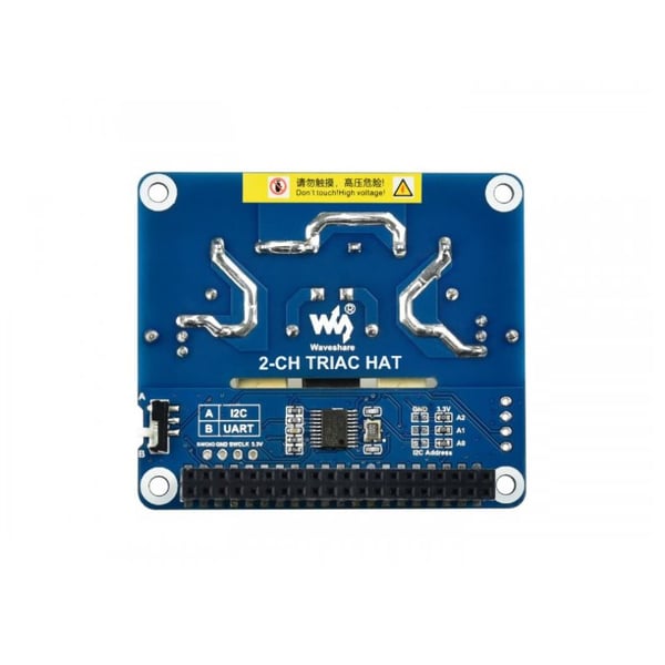 Waveshare 2-CH Triac HAT - AC Dimmer - 2 Kanalen - voor Raspberry Pi