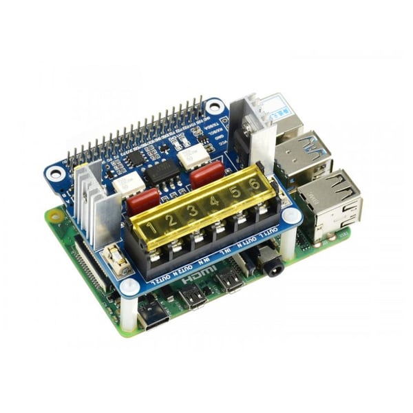 Waveshare 2-CH Triac HAT - AC Dimmer - 2 Kanalen - voor Raspberry Pi