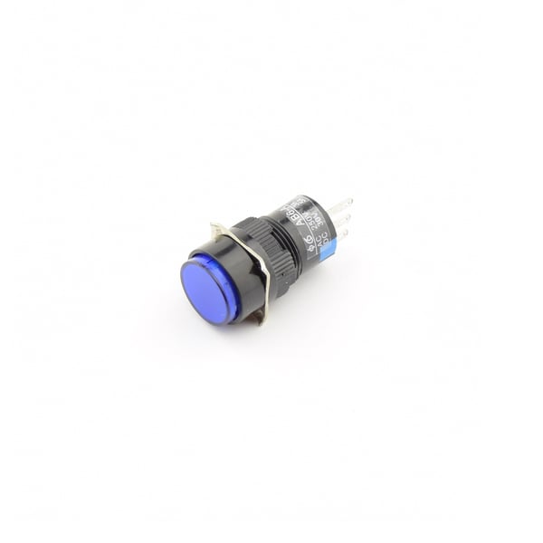 Blauwe Drukknop 16mm - Reset