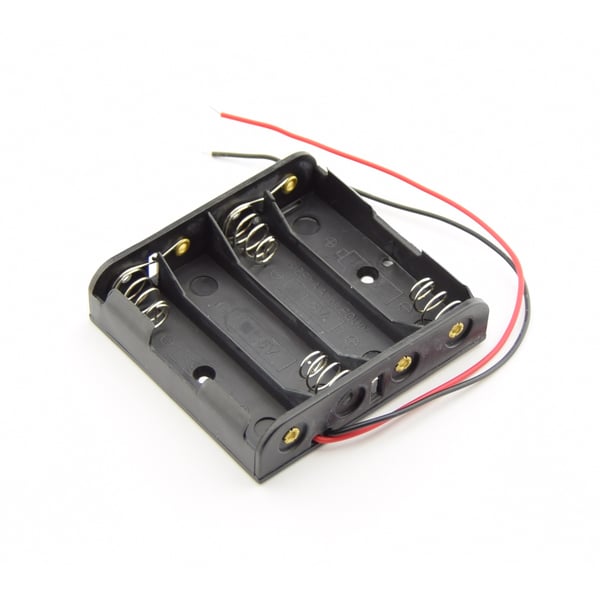 4x AA Battery Holder with Loose Wires