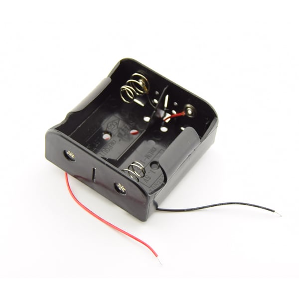2x D Battery Holder with Loose Wires
