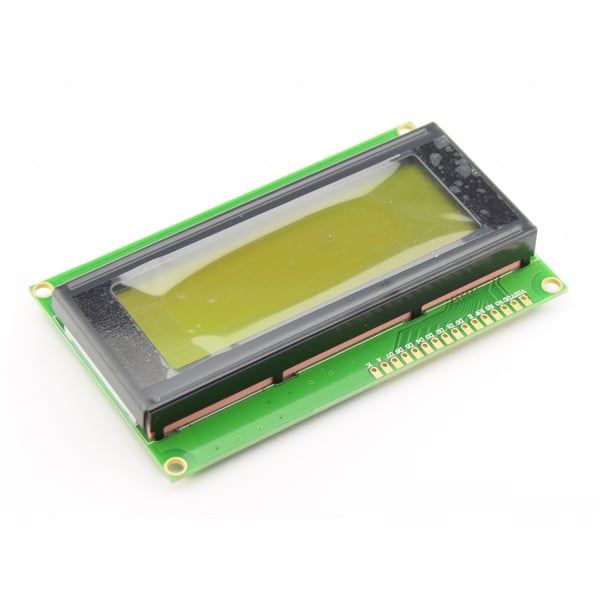 LCD Display 20*4 karakters met zwarte tekst en groen-gele backlight