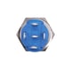 Metalen Drukknop 16mm - Reset - met 3-6V Blauwe LED - met Kabel