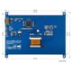 Waveshare 7 inch HDMI IPS-TFT-LCD (C) Display 1024*600 pixels met Capacitief Touchscreen